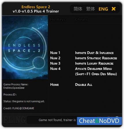 Endless Space 2  Trainer +4 v1.0 - 1.0.5 {FLiNG}