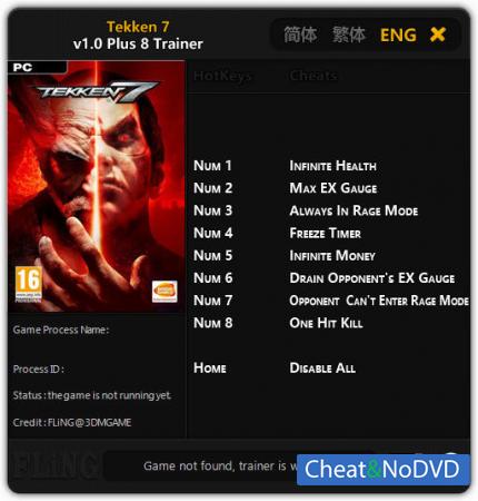 Tekken 7  Trainer +8 v1.0 {FLiNG}