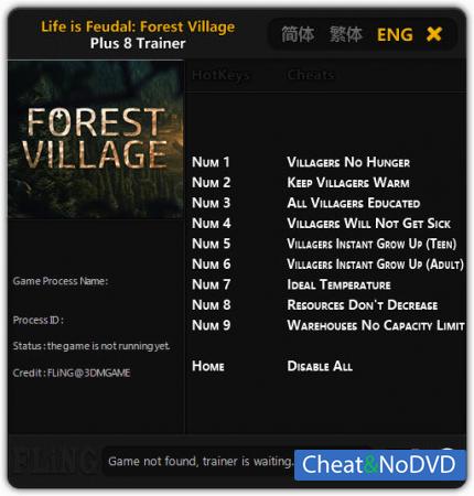 Life is Feudal: Forest Village  Trainer +8 Early Access Updated 2017.06.02 {FLiNG}