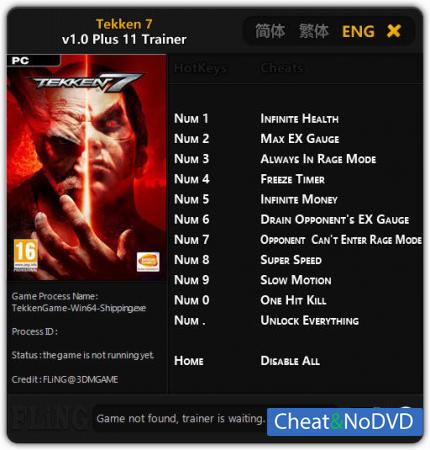 Tekken 7  Trainer +11 v1.0 {FLiNG}