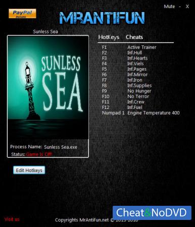 Sunless Sea  Trainer +12 v2.2.2.3108 {MrAntiFun}