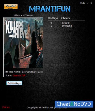 Killers and Thieves  Trainer +2 v06.28.2017 {MrAntiFun}