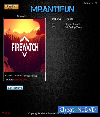 Firewatch  Trainer +2 v07.05.2017 {MrAntiFun}