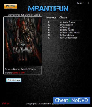 Warhammer 40.000: Dawn of War 3  Trainer +6 v4.319.225.17196 {MrAntiFun}