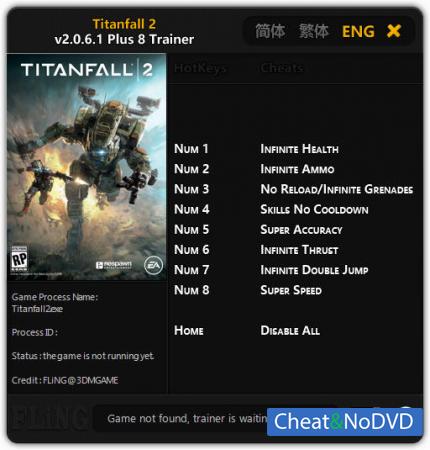 Titanfall 2  Trainer +8 v2.0.6.1 {FLiNG}