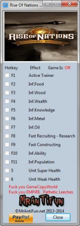 Rise of Nations: Extended Edition  Trainer +12 v1.10 {MrAntiFun}