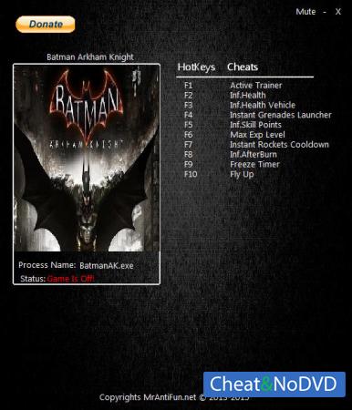 Batman: Arkham Knight  Trainer +9 v08.20.2016 {MrAntiFun}