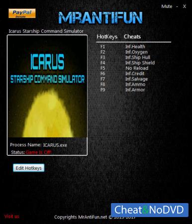 Icarus Starship Command Simulator  Trainer +9 v1.1.6 {MrAntiFun}