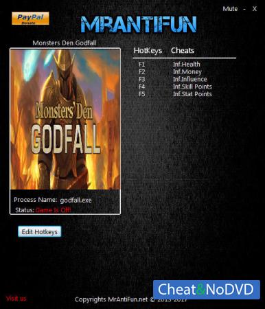 Monsters' Den: Godfall  Trainer +5 v1.051 {MrAntiFun}