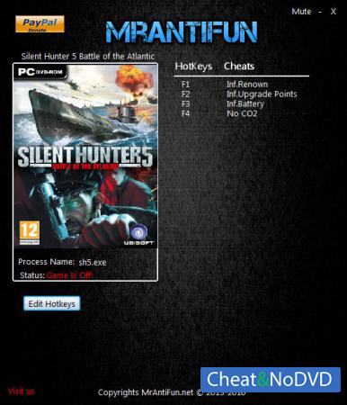 Silent Hunter 5: Battle of the Atlantic  Trainer +6 v1.15 {MrAntiFun}