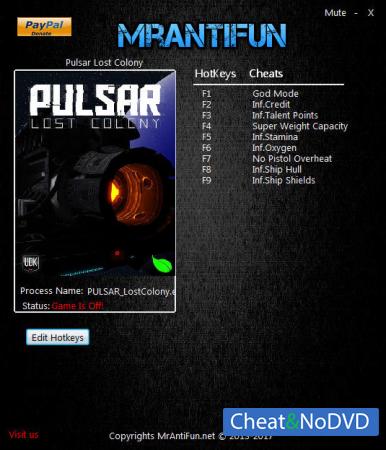 PULSAR: Lost Colony  Trainer +9 v15.1 Beta {MrAntiFun}