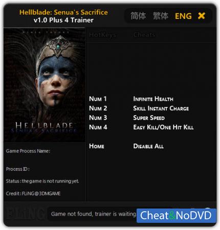 Hellblade: Senua's Sacrifice   Trainer +4 v1.0 {FLiNG}