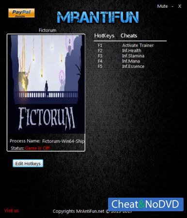 Fictorum  Trainer +5 v1.0.5 {MrAntiFun}