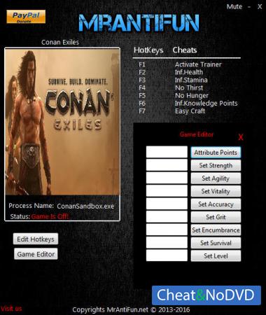 Conan Exiles  Trainer +15 v08.17.2017 {MrAntiFun}