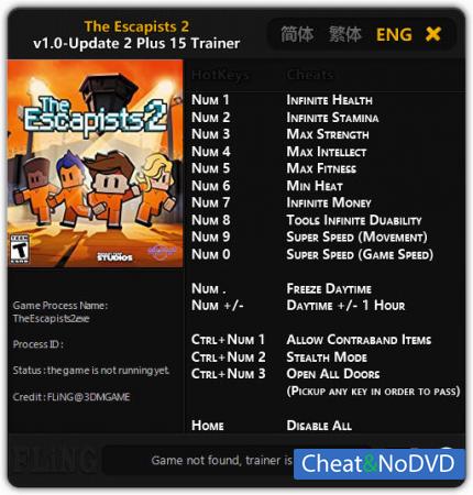 The Escapists 2  Trainer +15 v1.0 - Update 2 {FLiNG}