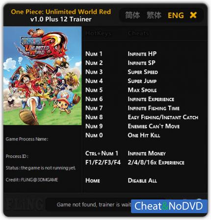 One Piece: Unlimited World Red  Trainer +12 v1.0 {FLiNG}