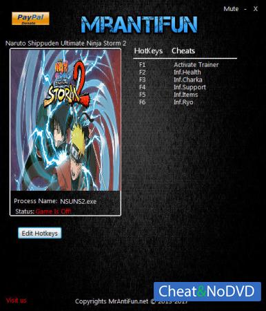 Naruto Shippuden: Ultimate Ninja Storm 2  Trainer +5 v1.00 {MrAntiFun}