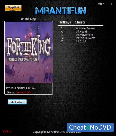 For the King  Trainer +4 v1.1.21 {MrAntiFun}