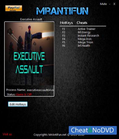 Executive Assault  Trainer +5 v1.200.16 64bit {MrAntiFun}