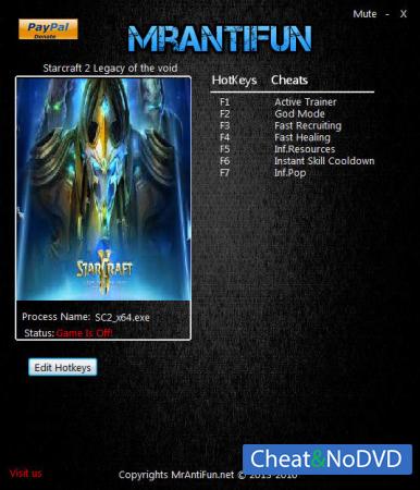 StarCraft 2: Legacy of the Void  Trainer +6 v3.17.1.57218 64Bit {MrAntiFun}