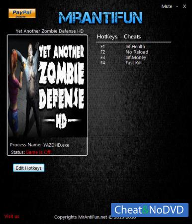 Yet Another Zombie Defense HD  Trainer +4 v09.12.2017 {MrAntiFun}