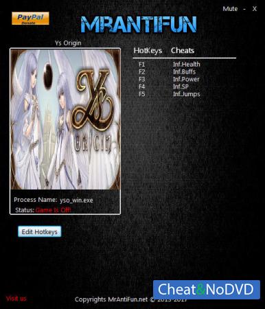 Ys Origin  Trainer +5 v09.14.2017 {MrAntiFun}