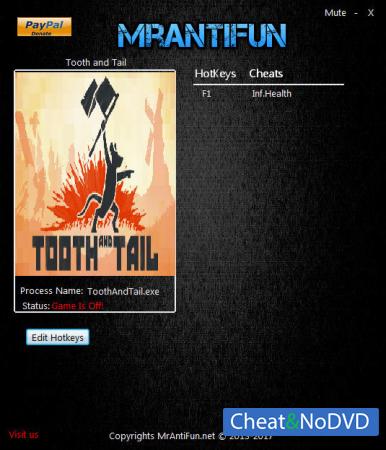 Tooth and Tail  Trainer +1 v1.0.2 {MrAntiFun}