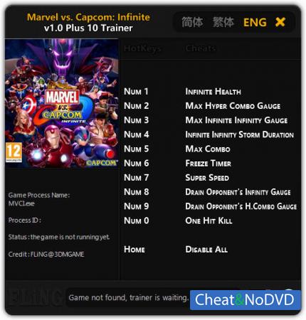 Marvel vs. Capcom: Infinite  Trainer +10 v1.0 {FLiNG}