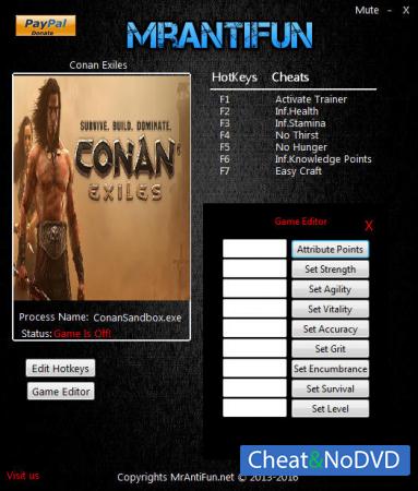 Conan Exiles  Trainer +15 v09.20.2017 {MrAntiFun}