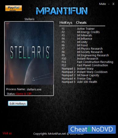 Stellaris  Trainer +19 v1.8.0 {MrAntiFun}