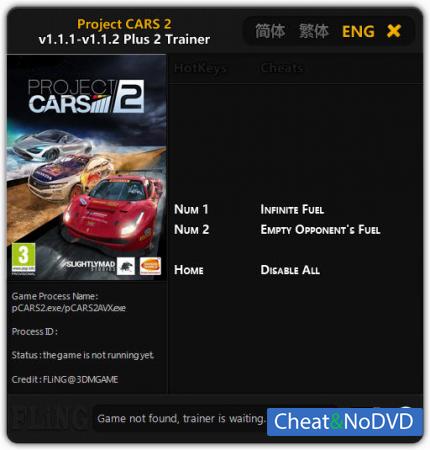 Project CARS 2  Trainer +2 v1.1.1 - 1.1.2 {FLiNG}