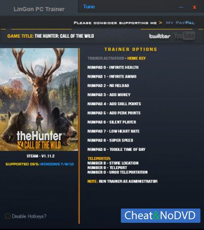 theHunter: Call of the Wild  Trainer +12 v1.11.2 {LinGon}