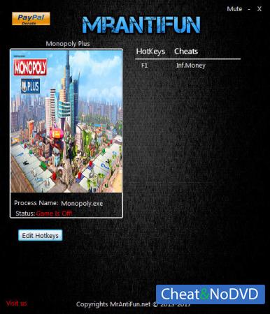 Monopoly Plus  Trainer +1 v1.00 {MrAntifun}