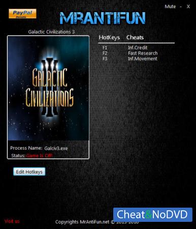 Galactic Civilizations 3  Trainer +4 v2.61 {MrAntiFun}