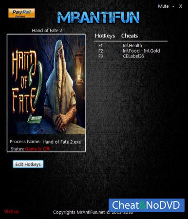 Hand of Fate 2  Trainer +3 v11.14.2017 {MrAntiFun}