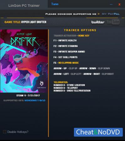 Hyper Light Drifter  Trainer +7 v1.01 Update 11 {LinGon}