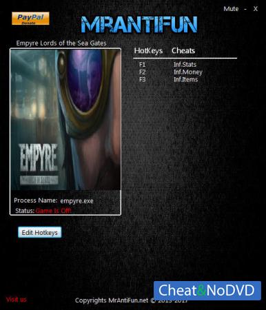 EMPYRE: Lords of the Sea Gates  Trainer +3 v11.21.2017 {MrAntiFun}