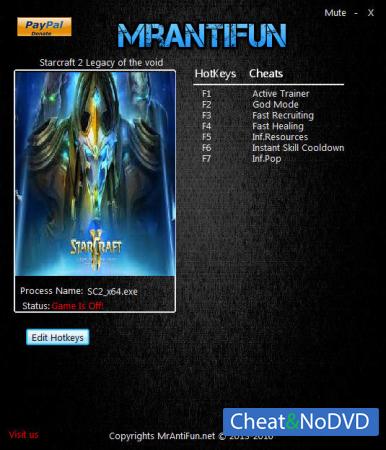 StarCraft 2: Legacy of the Void  Trainer +6 v4.0.2.59877 64Bit {MrAntiFun}