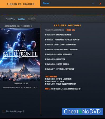 Star Wars: Battlefront 2 2017  Trainer +10 v1.0.15 {LinGon}