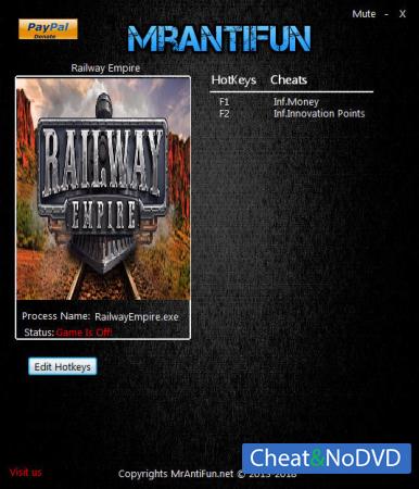 Railway Empire  Trainer +2 v1.00 {MrAntiFun}