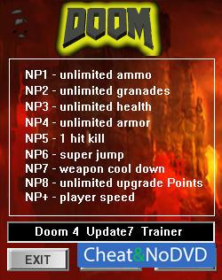 Doom 2016  Trainer +8 v1.07 {dR.oLLe}