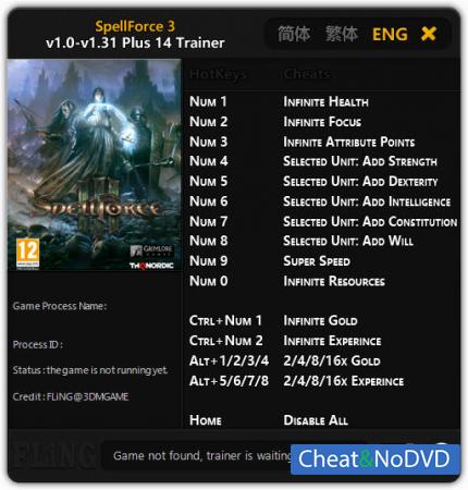 SpellForce 3  Trainer +14 v1.0 - 1.31 {FLiNG}