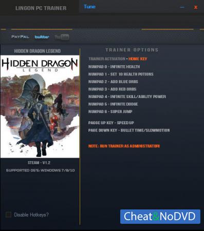 Hidden Dragon: Legend  Trainer +9 v1.2 {LinGon}