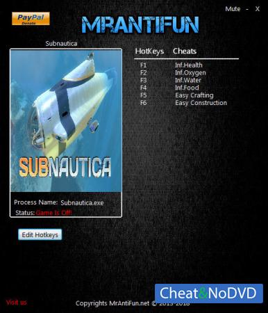 Subnautica  Trainer +6 Build 59783 64-bit {MrAntiFun}