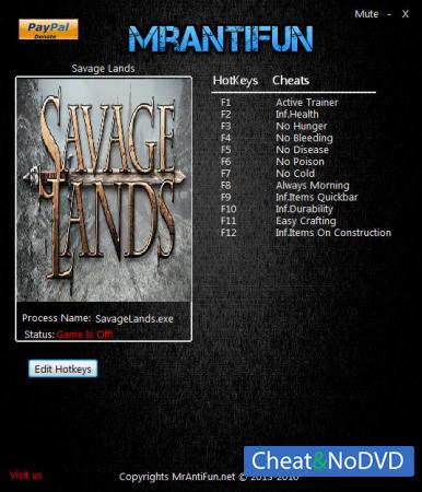 Savage Lands  Trainer +11 v0.8.3 Build 421: x32 {MrAntiFun}