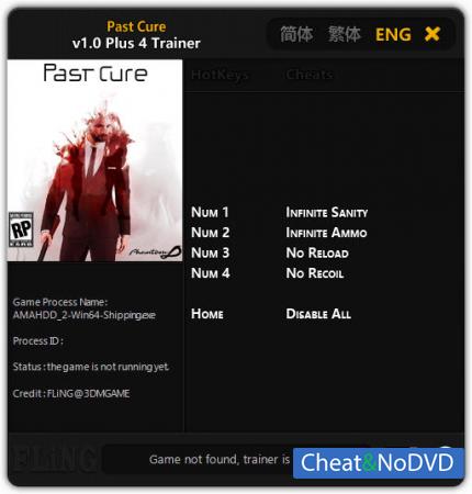 Past Cure  Trainer +4 v1.0 {FLiNG}