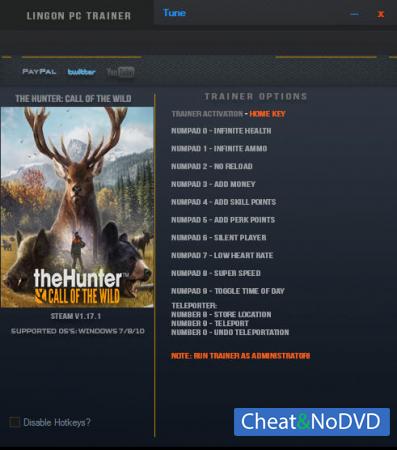 theHunter: Call of the Wild  Trainer +12 v1.17.1 {LinGon}