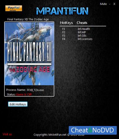 Final Fantasy XII: The Zodiac Age  Trainer +4 v03.16.2018 {MrAntiFun}