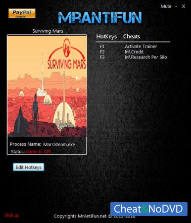 Surviving Mars  Trainer +2 v03.21.2018 {MrAntiFun}