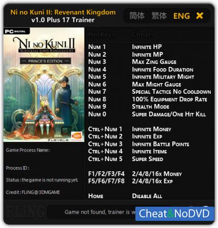 Ni No Kuni 2: Revenant Kingdom  Trainer +17 v1.0 {FLiNG}